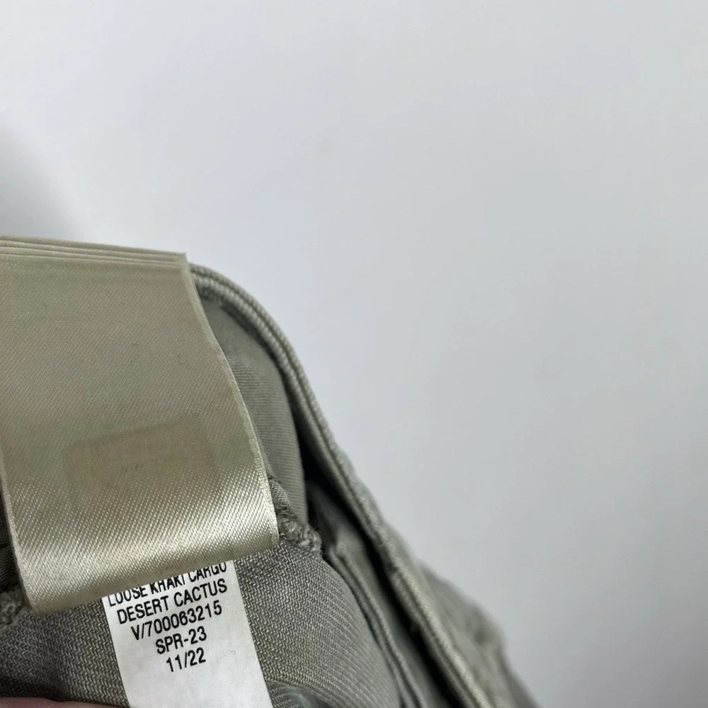 Gap Loose Khaki Cargo Pants Green Womens 10 Baggy Utility Wide Leg Grunge 90s - Picture 7 of 7